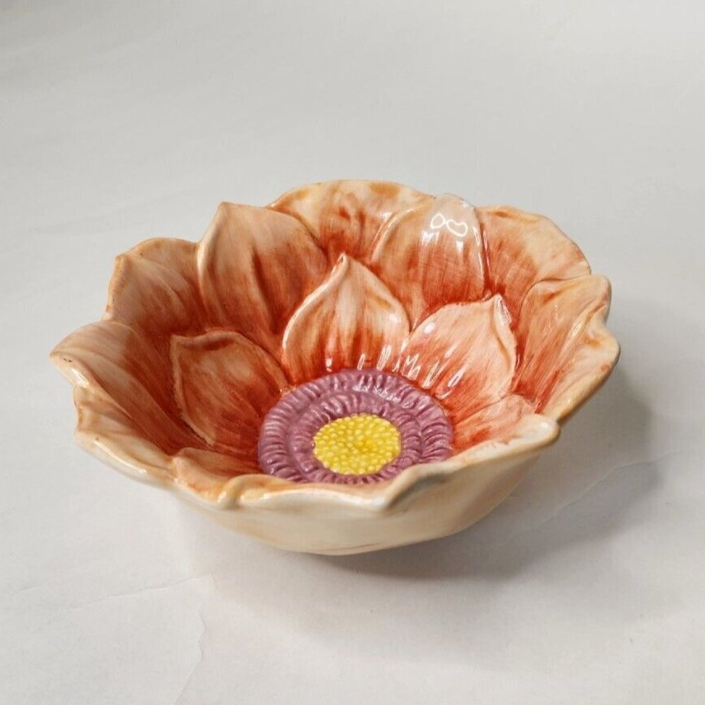 Pier 1 Flower Floral Accent Dish Bowl